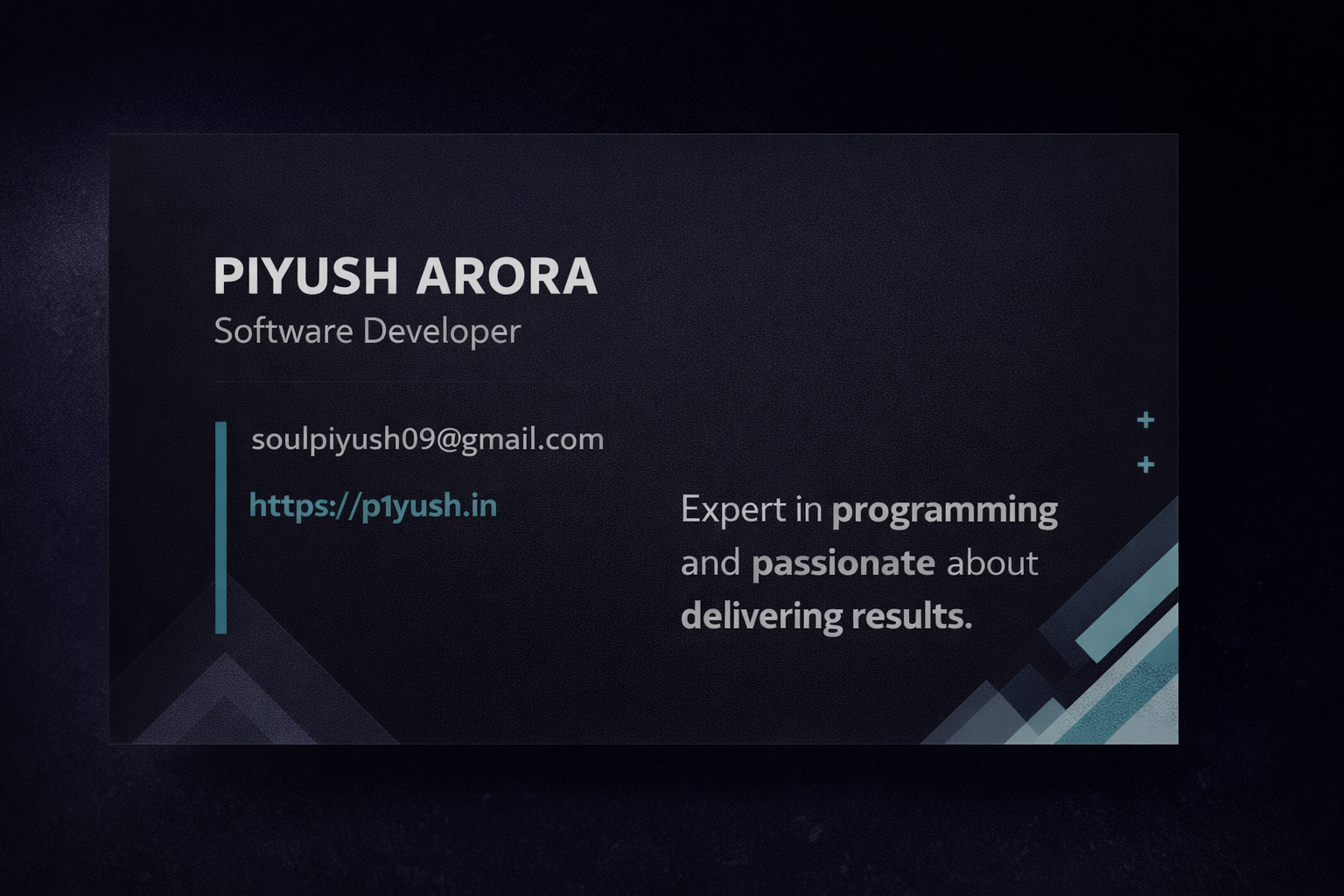 Piyush Arora - Software Developer